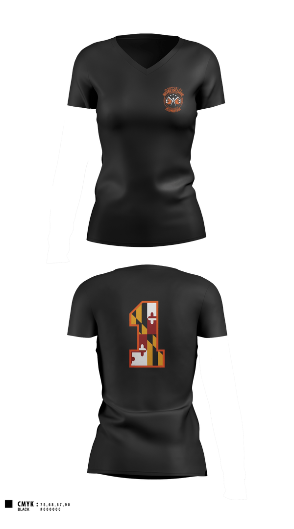 Women's Short Sleeve Vneck Shirt, Bikers For Cause Foundation, , Teamtime, Team time, sublimation, custom sports apparel, team uniforms, spirit wear, spiritwear, sports uniforms, custom shirts, team store, custom team store, fundraiser sports, apparel fundraiser