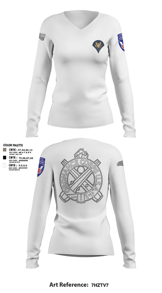Women's Long Sleeve Vneck Shirt, 205TH MOD, Army, Teamtime, Team time, sublimation, custom sports apparel, team uniforms, spirit wear, spiritwear, sports uniforms, custom shirts, team store, custom team store, fundraiser sports, apparel fundraiser