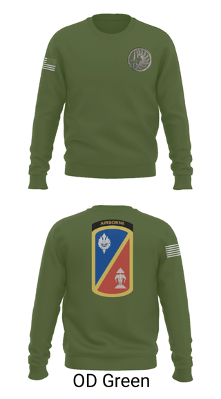Crew Neck Sweatshirt, 1st Det. Royal Lao Airborne, Army, Teamtime, Team time, sublimation, custom sports apparel, team uniforms, spirit wear, spiritwear, sports uniforms, custom shirts, team store, custom team store, fundraiser sports, apparel fundraiser