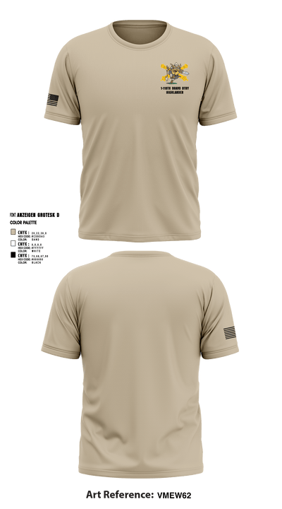 Bravo 1-119th FA 38934008 Short Sleeve Performance Shirt - 1