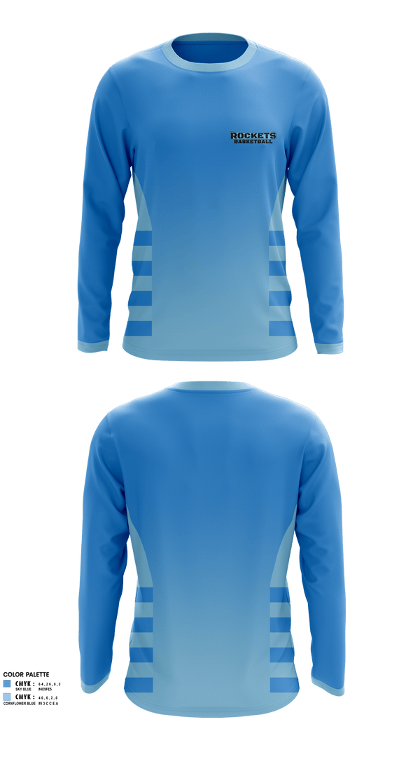 Long Sleeve Performance Shirt, Rockets, Men's Basketball, Teamtime, Team time, sublimation, custom sports apparel, team uniforms, spirit wear, spiritwear, sports uniforms, custom shirts, team store, custom team store, fundraiser sports, apparel fundraiser