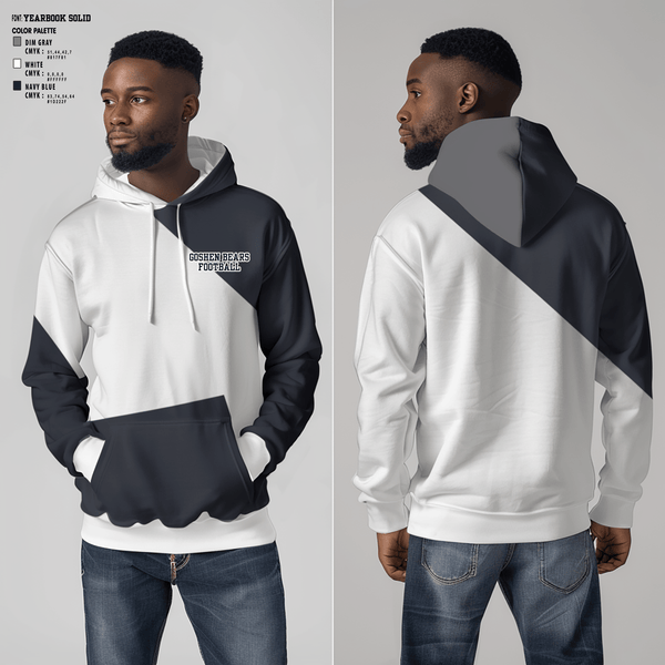 Hoodie, Goshen Bears, Football, Teamtime, Team time, sublimation, custom sports apparel, team uniforms, spirit wear, spiritwear, sports uniforms, custom shirts, team store, custom team store, fundraiser sports, apparel fundraiser