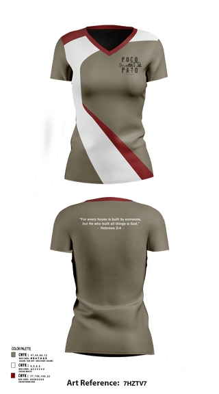 Women's Short Sleeve Vneck Shirt, Poco Pato, , Teamtime, Team time, sublimation, custom sports apparel, team uniforms, spirit wear, spiritwear, sports uniforms, custom shirts, team store, custom team store, fundraiser sports, apparel fundraiser