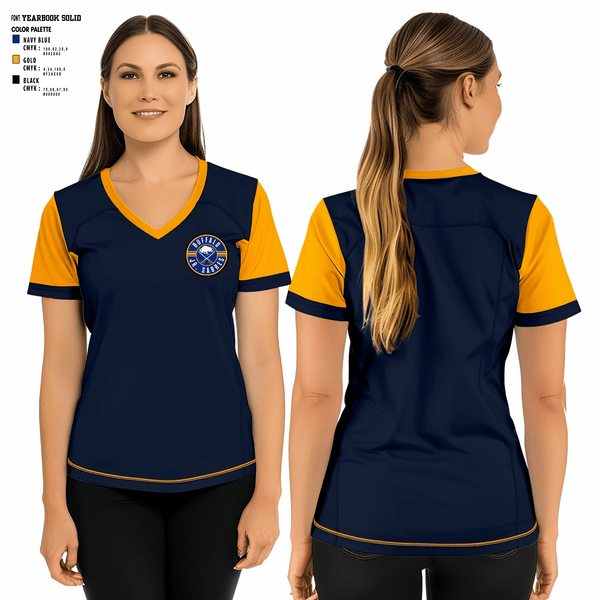 Women's Short Sleeve Vneck Shirt, Buffalo jr sabres, Ice Hockey, Teamtime, Team time, sublimation, custom sports apparel, team uniforms, spirit wear, spiritwear, sports uniforms, custom shirts, team store, custom team store, fundraiser sports, apparel fundraiser