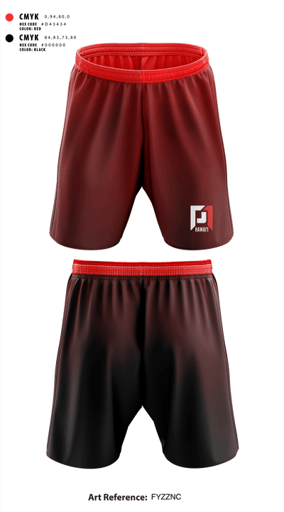 Phase 1Sports Hawaii 82899383 Athletic Shorts With Pockets - 1