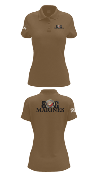 Women's Short Sleeve Performance Polo, 806 Marines, Marines, Teamtime, Team time, sublimation, custom sports apparel, team uniforms, spirit wear, spiritwear, sports uniforms, custom shirts, team store, custom team store, fundraiser sports, apparel fundraiser