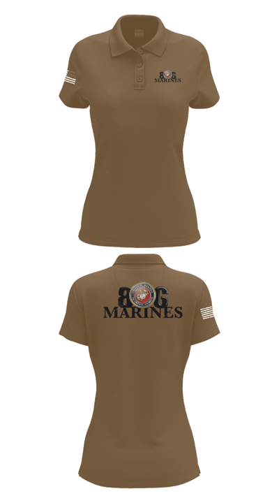 806 Marines 13874790 Women's Short Sleeve Performance Polo  - 15