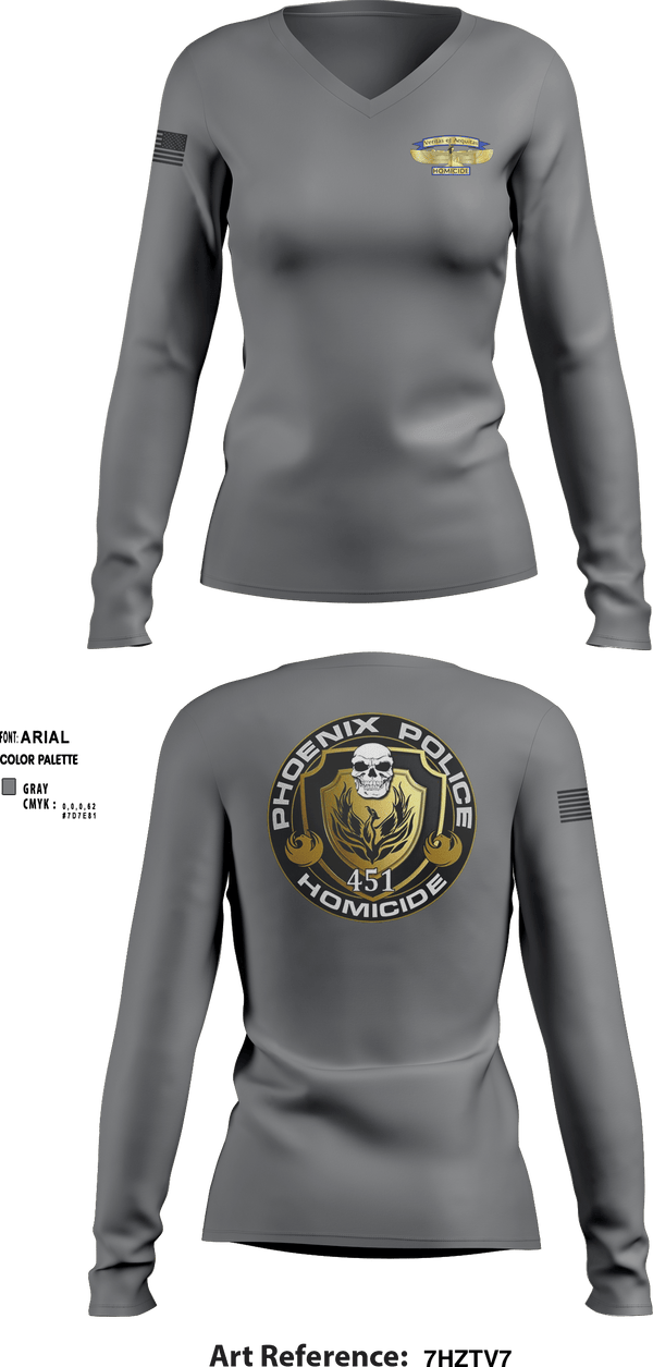 Women's Long Sleeve Vneck Shirt, Homicide, , Teamtime, Team time, sublimation, custom sports apparel, team uniforms, spirit wear, spiritwear, sports uniforms, custom shirts, team store, custom team store, fundraiser sports, apparel fundraiser