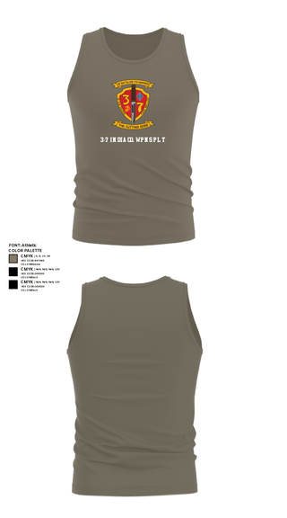 Tank Top, 3/7 India Co. Wpns Plt, Marines, Teamtime, Team time, sublimation, custom sports apparel, team uniforms, spirit wear, spiritwear, sports uniforms, custom shirts, team store, custom team store, fundraiser sports, apparel fundraiser