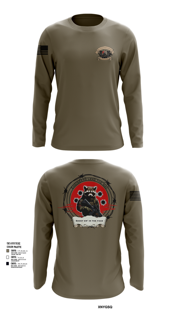 Long Sleeve Performance Shirt, 441st Engineer Company, Army, Teamtime, Team time, sublimation, custom sports apparel, team uniforms, spirit wear, spiritwear, sports uniforms, custom shirts, team store, custom team store, fundraiser sports, apparel fundraiser