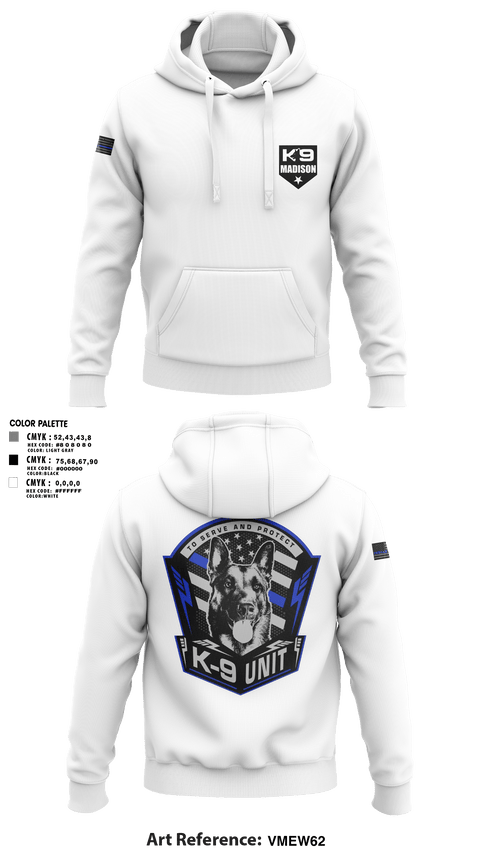 Hoodie, K-9, , Teamtime, Team time, sublimation, custom sports apparel, team uniforms, spirit wear, spiritwear, sports uniforms, custom shirts, team store, custom team store, fundraiser sports, apparel fundraiser