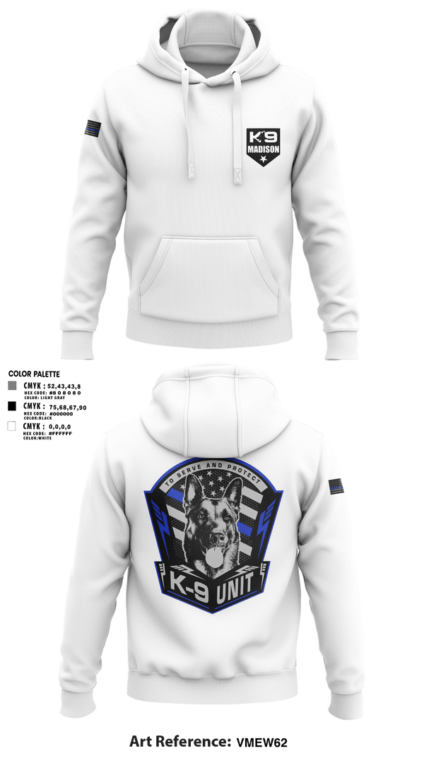 Hoodie, K-9, , Teamtime, Team time, sublimation, custom sports apparel, team uniforms, spirit wear, spiritwear, sports uniforms, custom shirts, team store, custom team store, fundraiser sports, apparel fundraiser