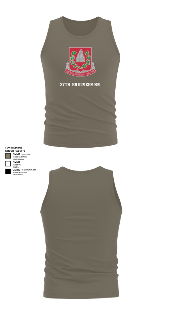 Tank Top, 37th engineer bn, Army, Teamtime, Team time, sublimation, custom sports apparel, team uniforms, spirit wear, spiritwear, sports uniforms, custom shirts, team store, custom team store, fundraiser sports, apparel fundraiser