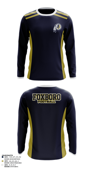 Long Sleeve Performance Polo, Foxboro Youth Football And Cheerleading, Football, Teamtime, Team time, sublimation, custom sports apparel, team uniforms, spirit wear, spiritwear, sports uniforms, custom shirts, team store, custom team store, fundraiser sports, apparel fundraiser