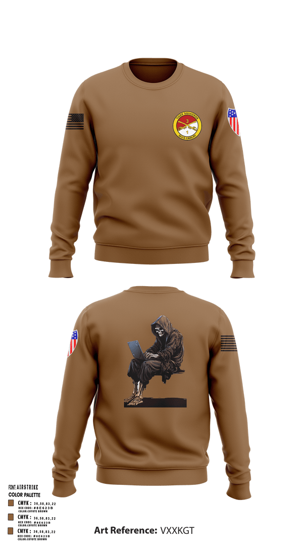 Crew Neck Sweatshirt, Tiger, Army, Teamtime, Team time, sublimation, custom sports apparel, team uniforms, spirit wear, spiritwear, sports uniforms, custom shirts, team store, custom team store, fundraiser sports, apparel fundraiser