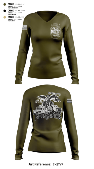 Women's Long Sleeve Vneck Shirt, 1450th TC, Army, Teamtime, Team time, sublimation, custom sports apparel, team uniforms, spirit wear, spiritwear, sports uniforms, custom shirts, team store, custom team store, fundraiser sports, apparel fundraiser
