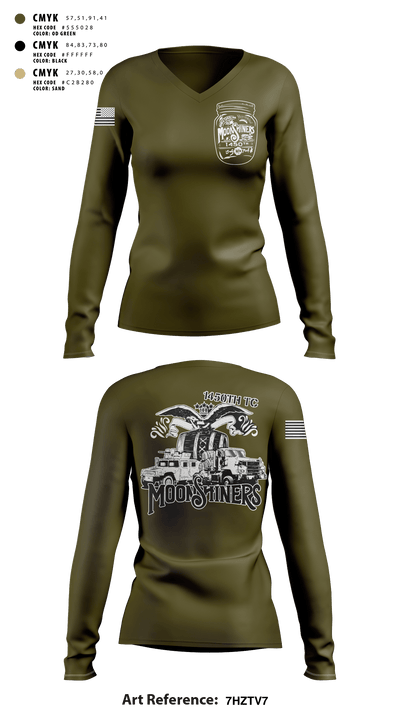1450th TC 47594433 Women's Long Sleeve V-neck Shirt - 1