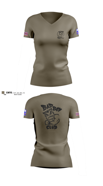 3rd PLT Bad Boys3rd PLT Bad Boys 89971992 Women's Short Sleeve V-neck Shirt - 2