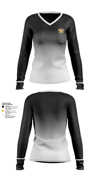 Women's Long Sleeve Vneck Shirt, Watkins Memorial High School Girls Golf, Golf, Teamtime, Team time, sublimation, custom sports apparel, team uniforms, spirit wear, spiritwear, sports uniforms, custom shirts, team store, custom team store, fundraiser sports, apparel fundraiser