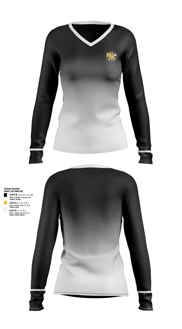 Women's Long Sleeve Vneck Shirt, Watkins Memorial High School Girls Golf, Golf, Teamtime, Team time, sublimation, custom sports apparel, team uniforms, spirit wear, spiritwear, sports uniforms, custom shirts, team store, custom team store, fundraiser sports, apparel fundraiser