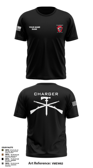 Short Sleeve Performance Shirt, Charger Co. / 2-112th Infantry Battalion, National Guard, Teamtime, Team time, sublimation, custom sports apparel, team uniforms, spirit wear, spiritwear, sports uniforms, custom shirts, team store, custom team store, fundraiser sports, apparel fundraiser