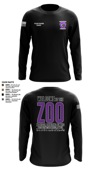 Charger Co. / 2-112th Infantry Battalion 37738588 Long Sleeve Performance Shirt - 11