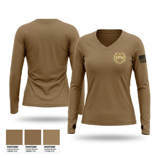 Womens Long Sleeve Vneck Shirt, C co 1 279, Army, Teamtime, Team time, sublimation, custom sports apparel, team uniforms, spirit wear, spiritwear, sports uniforms, custom shirts, team store, custom team store, fundraiser sports, apparel fundraiser
