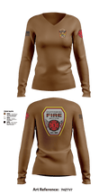Stantonsburg-Moyton Fire Department  Women's Long Sleeve V-neck Shirt - 1