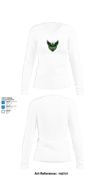 Spruce middle school 68183988 Women's Long Sleeve V-neck Shirt - 15