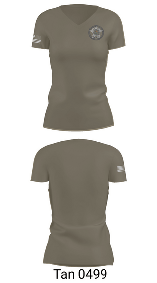 Womens Short Sleeve Vneck Shirt, Otero County Sheriffs Office, Police, Teamtime, Team time, sublimation, custom sports apparel, team uniforms, spirit wear, spiritwear, sports uniforms, custom shirts, team store, custom team store, fundraiser sports, apparel fundraiser