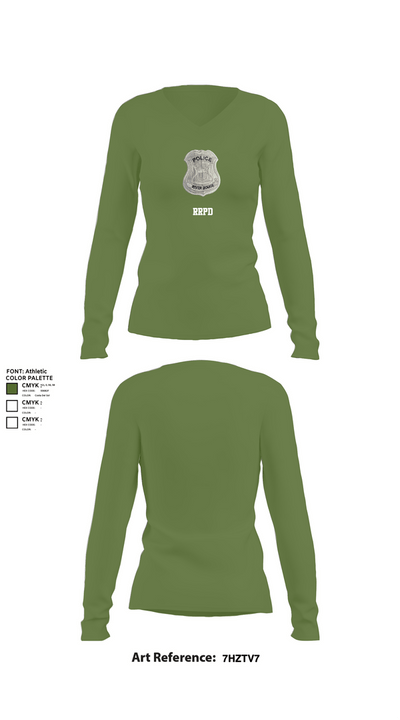 RRPD 85148430 Women's Long Sleeve V-neck Shirt - 40