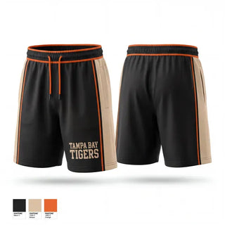 Athletic Shorts With Pockets, Tampa Bay Tigers, Baseball, Teamtime, Team time, sublimation, custom sports apparel, team uniforms, spirit wear, spiritwear, sports uniforms, custom shirts, team store, custom team store, fundraiser sports, apparel fundraiser