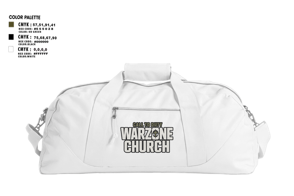 Duffle Bag, Warzone Church, , Teamtime, Team time, sublimation, custom sports apparel, team uniforms, spirit wear, spiritwear, sports uniforms, custom shirts, team store, custom team store, fundraiser sports, apparel fundraiser