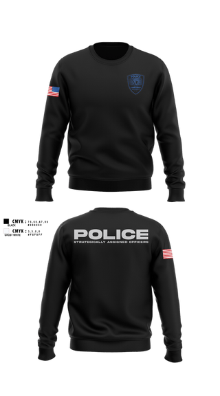 Crew Neck Sweatshirt, SAO, Police, Teamtime, Team time, sublimation, custom sports apparel, team uniforms, spirit wear, spiritwear, sports uniforms, custom shirts, team store, custom team store, fundraiser sports, apparel fundraiser