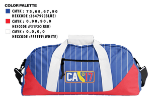 Duffle Bag, California District 17 Little League, Baseball, Teamtime, Team time, sublimation, custom sports apparel, team uniforms, spirit wear, spiritwear, sports uniforms, custom shirts, team store, custom team store, fundraiser sports, apparel fundraiser