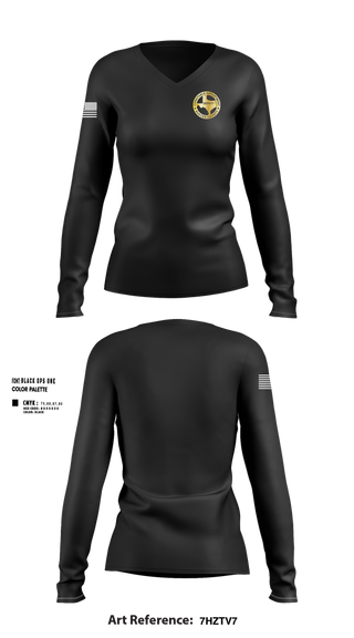 Womens Long Sleeve Vneck Shirt, Nueces County Constable PCT4, , Teamtime, Team time, sublimation, custom sports apparel, team uniforms, spirit wear, spiritwear, sports uniforms, custom shirts, team store, custom team store, fundraiser sports, apparel fundraiser