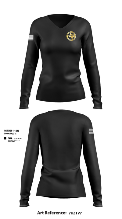 Nueces County Constable PCT4 30073114 Women's Long Sleeve V-neck Shirt - 101