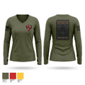 824 Base Defense Squadron Women's Long Sleeve V-neck Shirt - 1