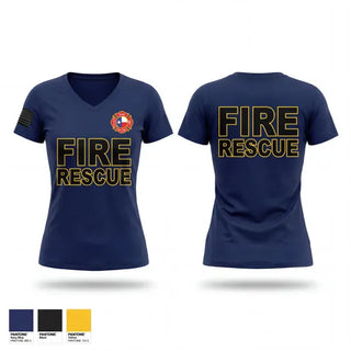 Womens Short Sleeve Vneck Shirt, South Hunt County Fire Rescue, Fire Department, Teamtime, Team time, sublimation, custom sports apparel, team uniforms, spirit wear, spiritwear, sports uniforms, custom shirts, team store, custom team store, fundraiser sports, apparel fundraiser