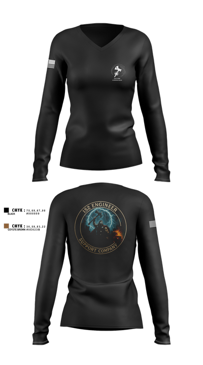 152 ESC 95946759 Women's Long Sleeve V-neck Shirt - 12
