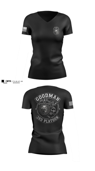 Womens Short Sleeve Vneck Shirt, RPD, Police, Teamtime, Team time, sublimation, custom sports apparel, team uniforms, spirit wear, spiritwear, sports uniforms, custom shirts, team store, custom team store, fundraiser sports, apparel fundraiser