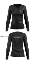 FORENSIC IDENTIFICATION UNIT Women's Long Sleeve V-neck Shirt - 4