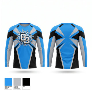 Long Sleeve Performance Shirt, Boom Bang, Baseball, Teamtime, Team time, sublimation, custom sports apparel, team uniforms, spirit wear, spiritwear, sports uniforms, custom shirts, team store, custom team store, fundraiser sports, apparel fundraiser