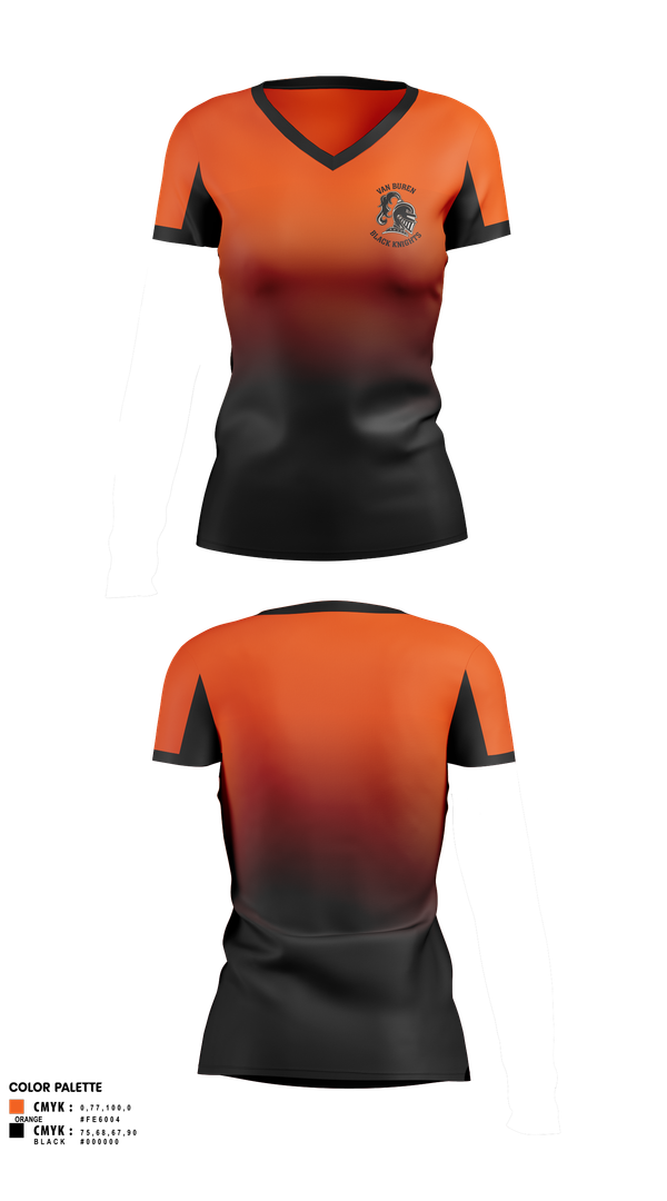 Womens Short Sleeve Vneck Shirt, Van Buren Youth Soccer Association, Spirit Store, Teamtime, Team time, sublimation, custom sports apparel, team uniforms, spirit wear, spiritwear, sports uniforms, custom shirts, team store, custom team store, fundraiser sports, apparel fundraiser