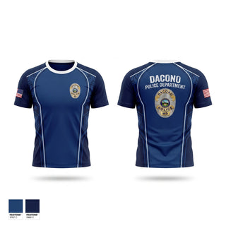 Short Sleeve Performance Shirt, Dacono Police Department, Police, Teamtime, Team time, sublimation, custom sports apparel, team uniforms, spirit wear, spiritwear, sports uniforms, custom shirts, team store, custom team store, fundraiser sports, apparel fundraiser