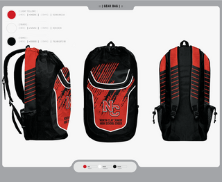 Gear Bag, North Clay Junior High School Cheer, Cheer, Teamtime, Team time, sublimation, custom sports apparel, team uniforms, spirit wear, spiritwear, sports uniforms, custom shirts, team store, custom team store, fundraiser sports, apparel fundraiser