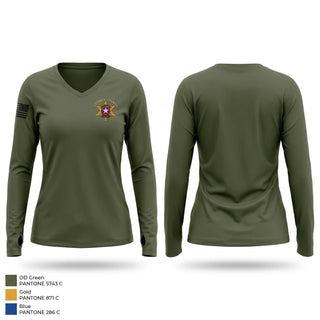 Womens Long Sleeve Vneck Shirt, Correction officer, Police, Teamtime, Team time, sublimation, custom sports apparel, team uniforms, spirit wear, spiritwear, sports uniforms, custom shirts, team store, custom team store, fundraiser sports, apparel fundraiser