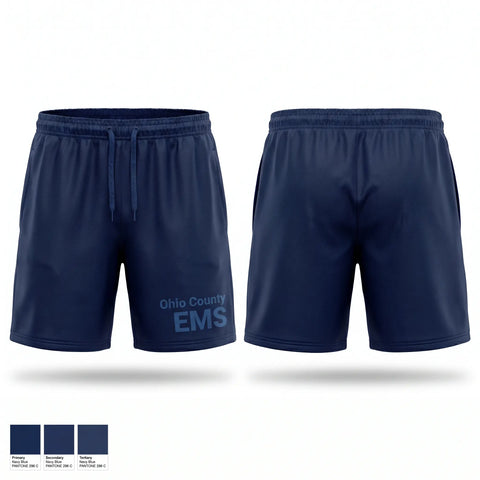 Athletic Shorts With Pockets, Ohio County EMS, EMS/EMT, Teamtime, Team time, sublimation, custom sports apparel, team uniforms, spirit wear, spiritwear, sports uniforms, custom shirts, team store, custom team store, fundraiser sports, apparel fundraiser