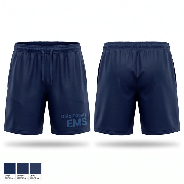 Athletic Shorts With Pockets, Ohio County EMS, EMS/EMT, Teamtime, Team time, sublimation, custom sports apparel, team uniforms, spirit wear, spiritwear, sports uniforms, custom shirts, team store, custom team store, fundraiser sports, apparel fundraiser