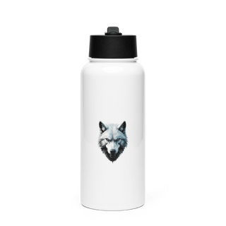 Ghost Fang Fitness Stainless Steel Water Bottle with a Straw Lid